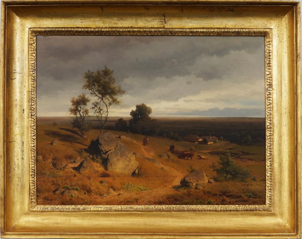 Eduard Peithner von Lichtenfels comparable auction result: eduard peithner von lichtenfels 1833 1913 antique austrian realist landscape framed oil painting
