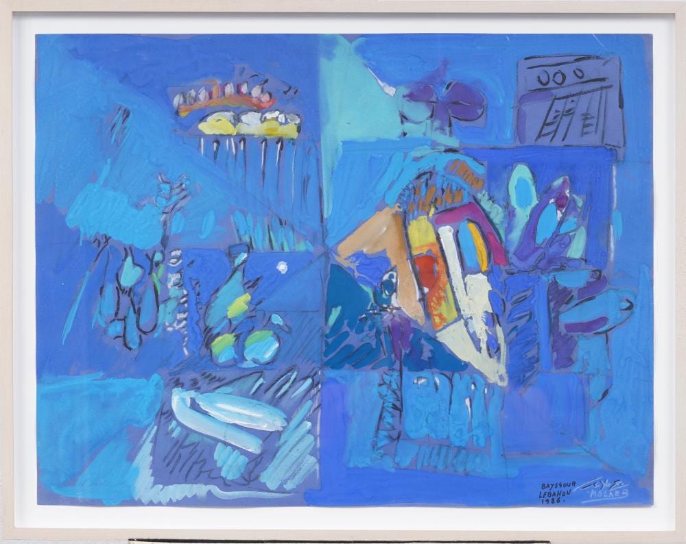 jamil molaeb b 1948 lebanese american modernist contemporary abstract framed oil painting · Curated Gallery Auctions · 2024-12-08 Jamil Molaeb comparable auction result: jamil molaeb b 1948 lebanese american modernist contemporary abstract framed oil painting