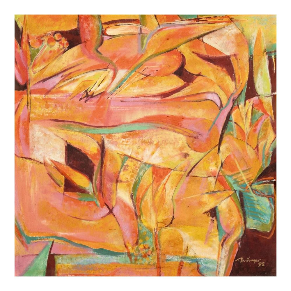 Edwin Wilwayco comparable auction result: edwin wilwayco b 1952 birds of paradise no 28