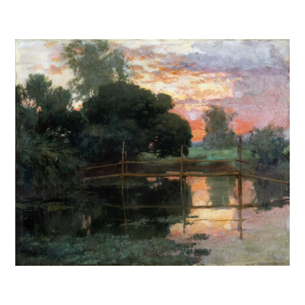 Fernando Amorsolo (1892 - 1972) - Bamboo Bridge over a River comparable sale