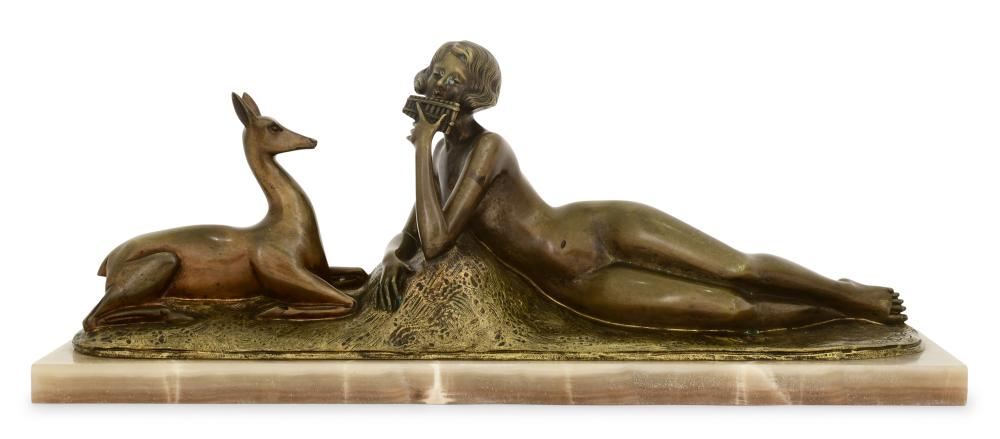 H. Désiré Grisard comparable auction result: desire grisard french b 1872 nude woman with a fawn bronze sculpture