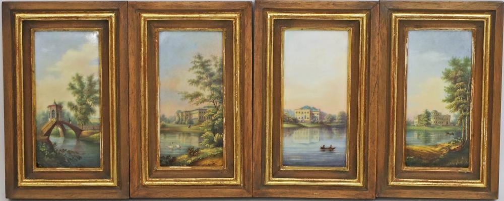 Johann Jakob (1787) Meyer comparable auction result: serie von acht bildplatten mit ansichten von peterhof in st petersburg
