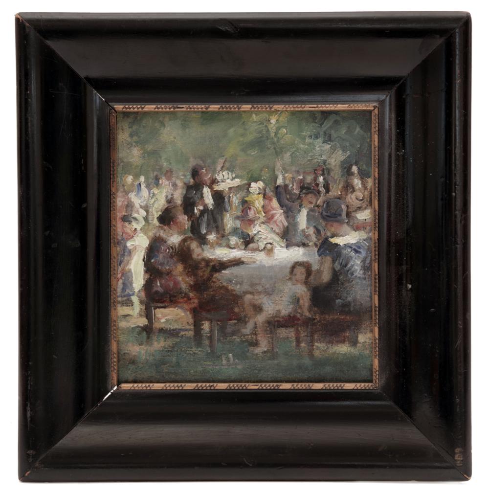 Ferenc Gaal comparable auction result: garden party by ferenc gaal