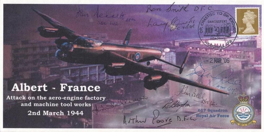 Albert (1852) Ludovici comparable auction result: albert france attack on the aero engine factory 9 signed 617 sqn ww11 crew 2 mar 06 woodhall