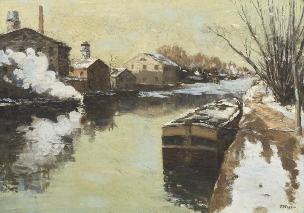 Fred Wagner comparable auction result: fred wagner american 1864 1940 winter landscape