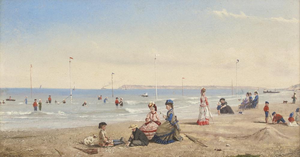 Conrad Wise Chapman comparable auction result: conrad wise chapman american 1842 1910 the beach at trouville 1876