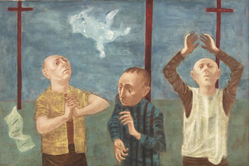 Stephen Greene comparable auction result: stephen greene american 1917 1999 the mourners c 1946