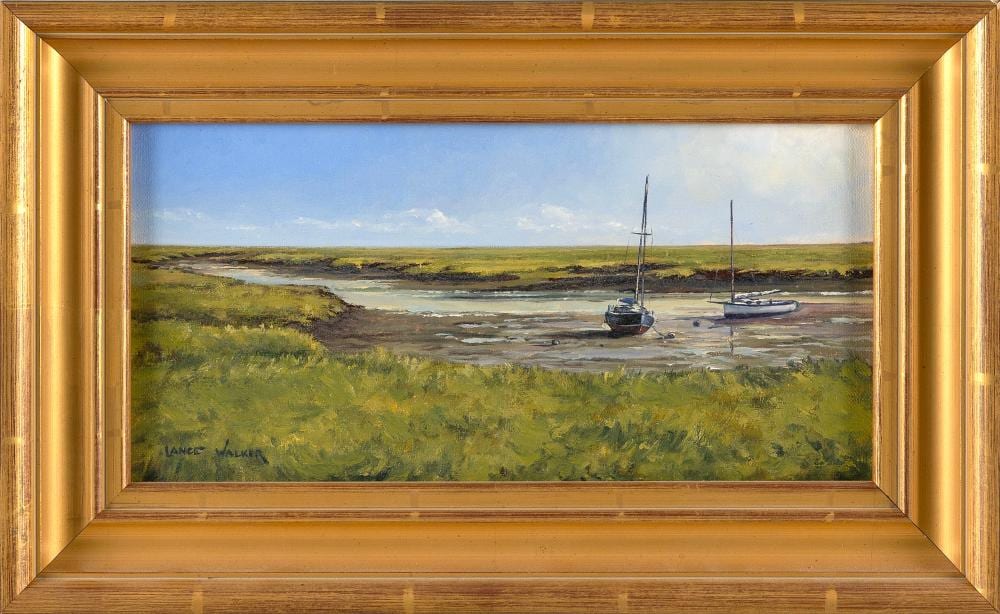 Lance Walker comparable auction result: lance walker massachusetts contemporary high and dry oil on linen 6 x 12 framed 9 25 x 15 25