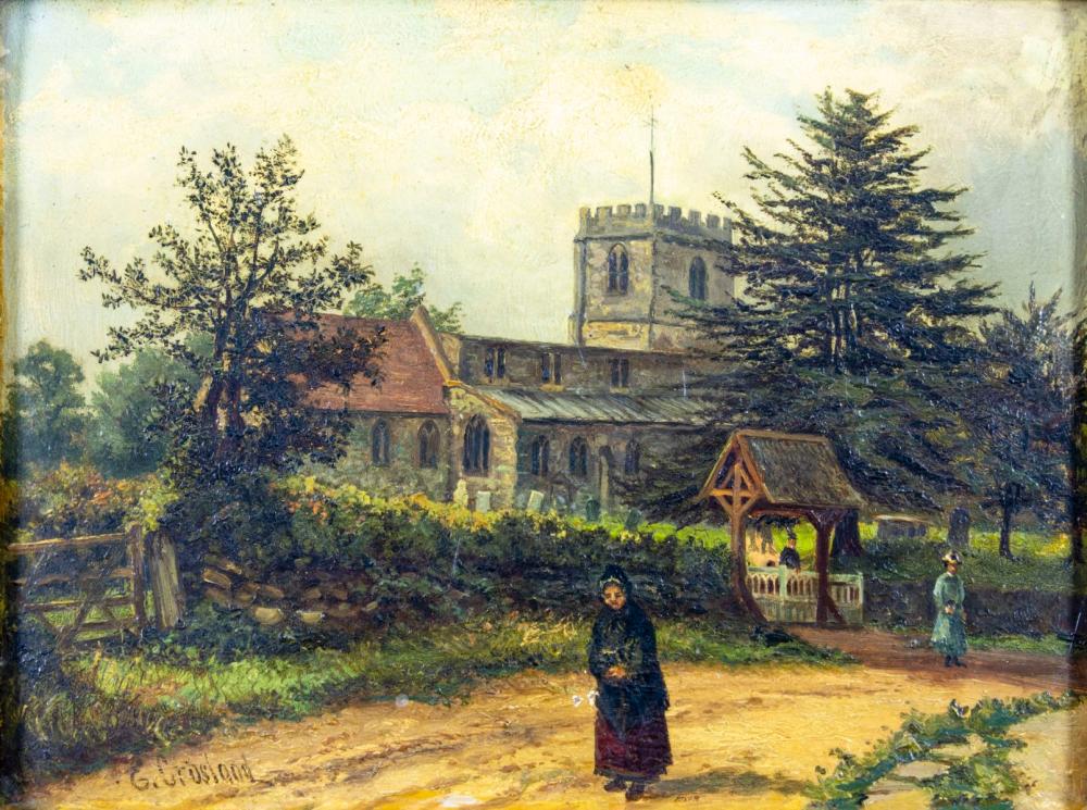 Enoch Crosland comparable auction result: enoch crosland uk 1860 1938 oil painting antique
