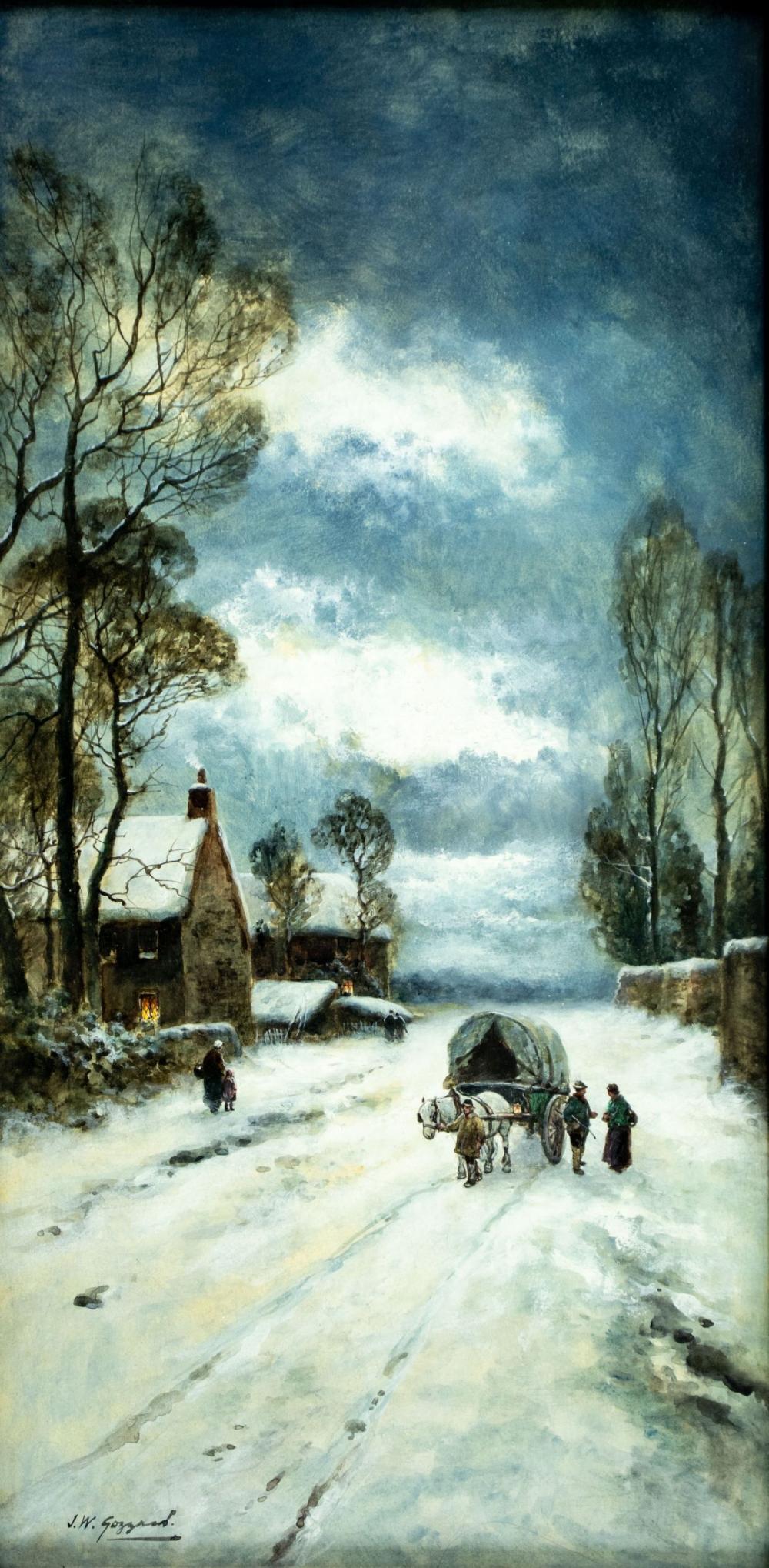 James Walter Gozzard comparable auction result: james walter gozzard uk 1862 1939 watercolor painting antique