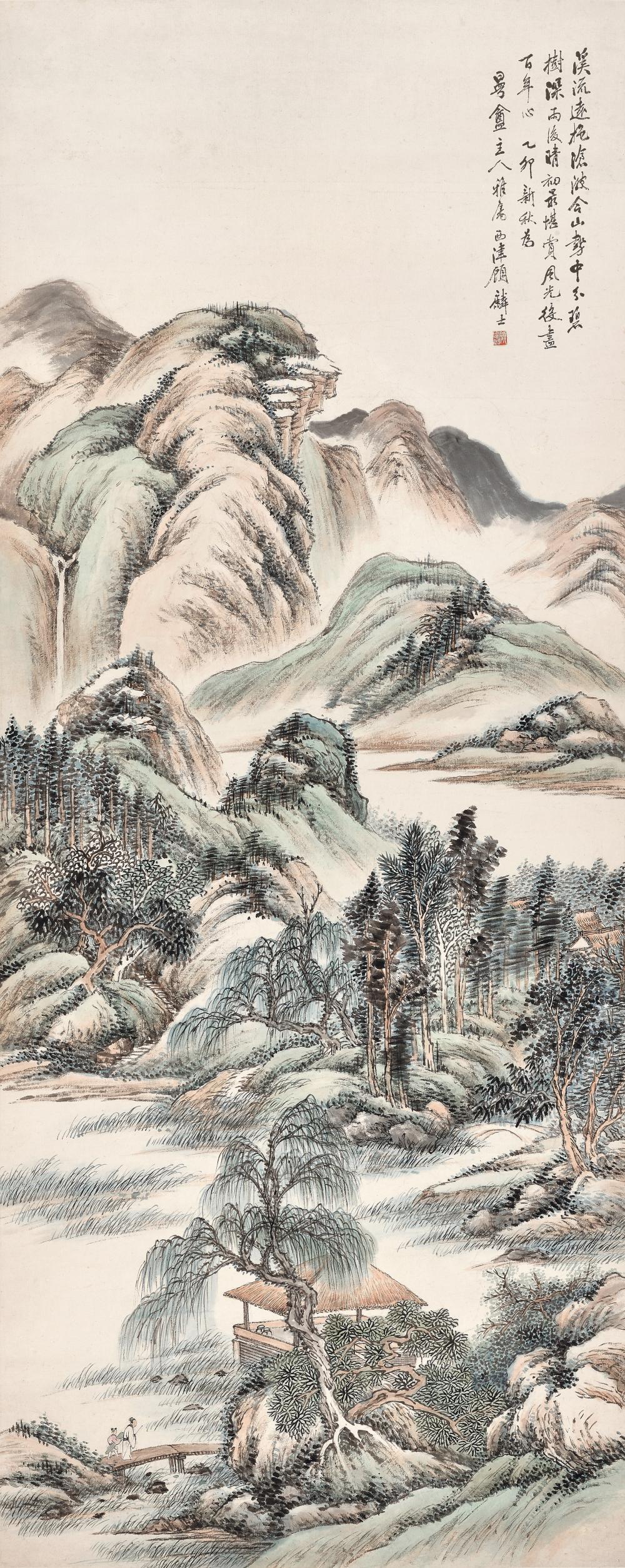 Linshi Gu comparable auction result: gu linshi 1865 1929 autumn mountains 1915
