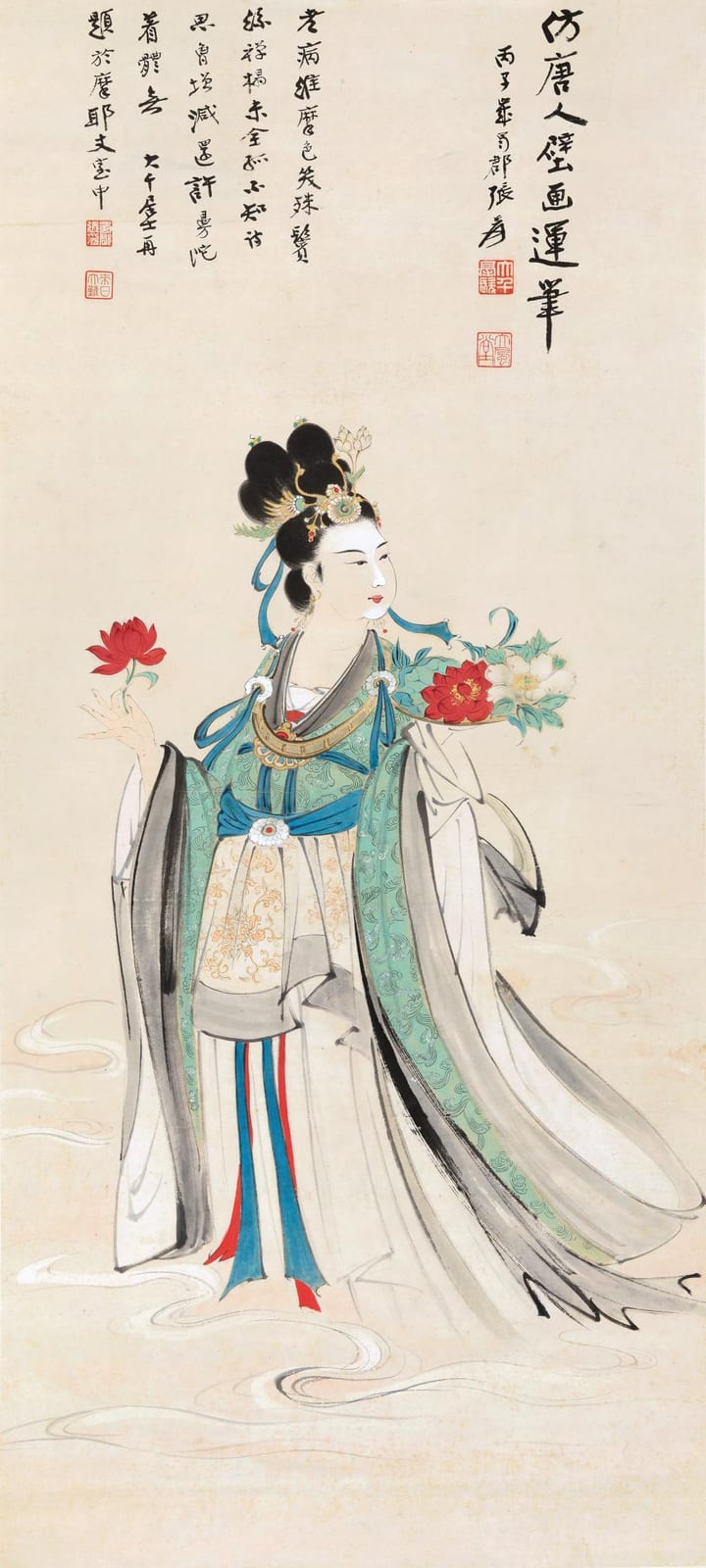 Zhang Daqian (CHANG DAI-CHIEN, 1899-1983) Heavenly Maiden, 1936 comparable sale
