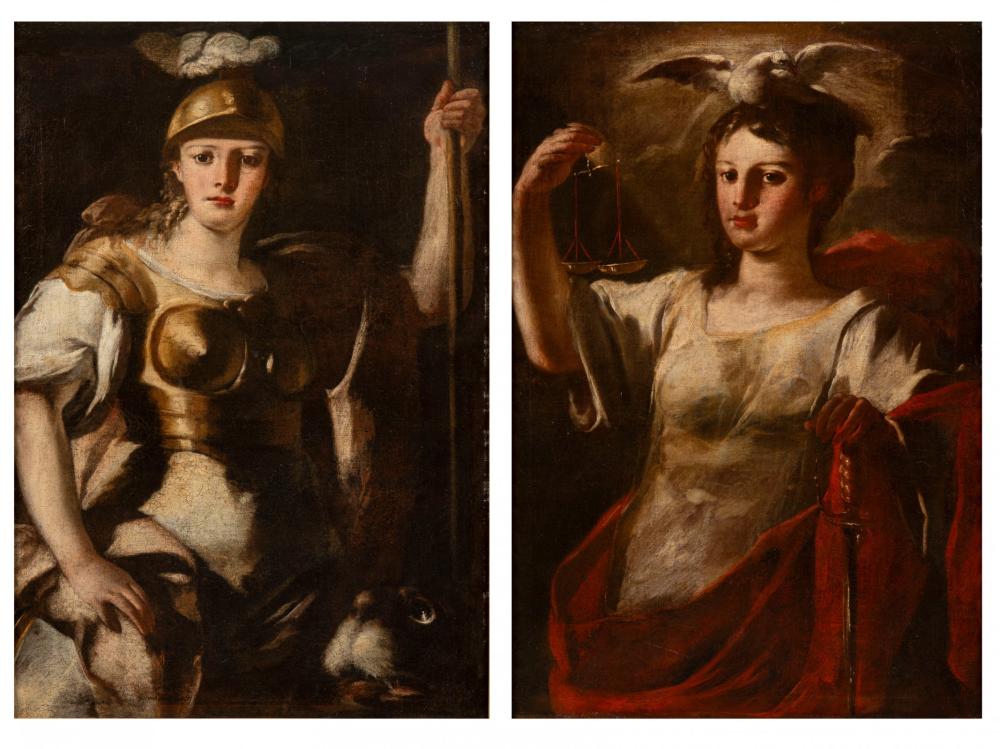 Corrado Giaquinto comparable auction result: corrado giaquinto group school 1703 1766 pair of allegories