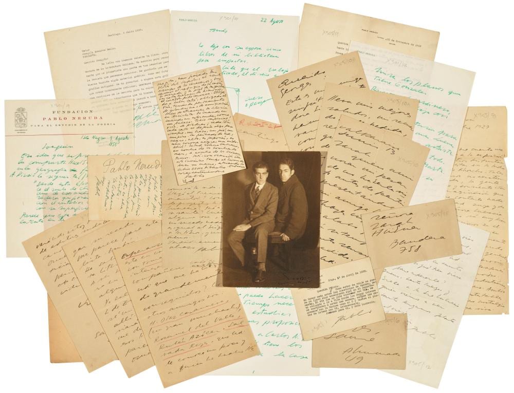 pablo neruda 1904 1973 collection of 10 autograph letters 2 autograph p · Christie's · 2024-12-11 Pablo Neruda comparable auction result: pablo neruda 1904 1973 collection of 10 autograph letters 2 autograph p
