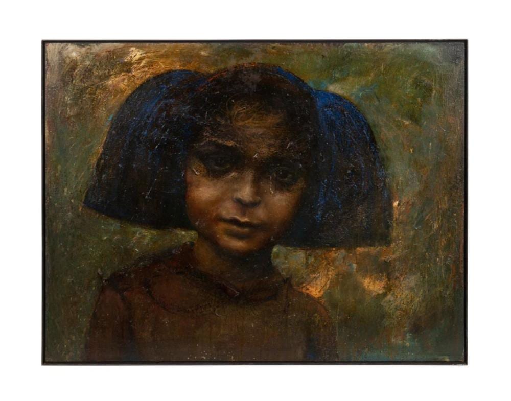 Kathleen Morris comparable auction result: kathleen morris girl with blue wings o c 2001