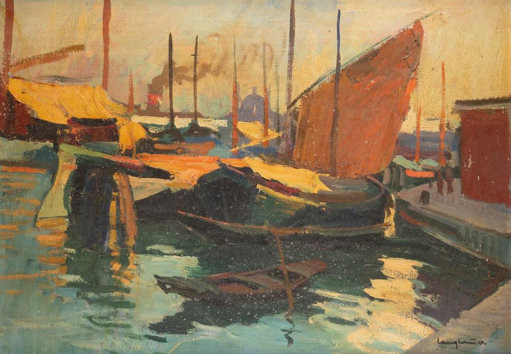 walter langhammer barken am zattere · Hargesheimer Kunstauktionen Düsseldorf · 2024-12-14 Walter Langhammer comparable auction result: walter langhammer barken am zattere