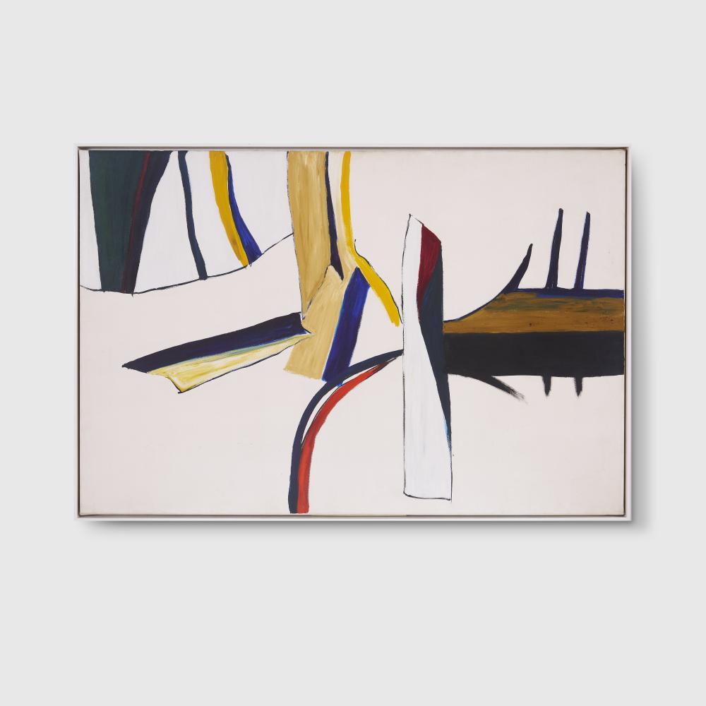 Ken Whisson comparable auction result: ken whisson 1927 2022 flag for a small industrial suburb flag of my disposition no 6 1979