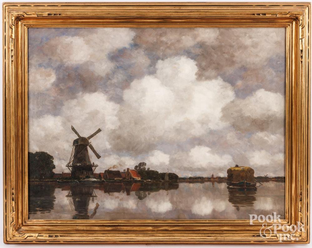 Gilbert von Canal comparable auction result: gilbert von canal german 1849 1927 oil on canvas coastal scene