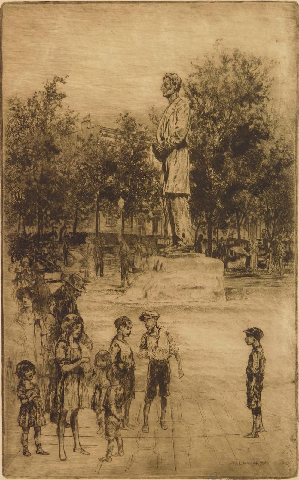 Paul Ashbrook comparable auction result: paul ashbrook american 1867 1949 etching