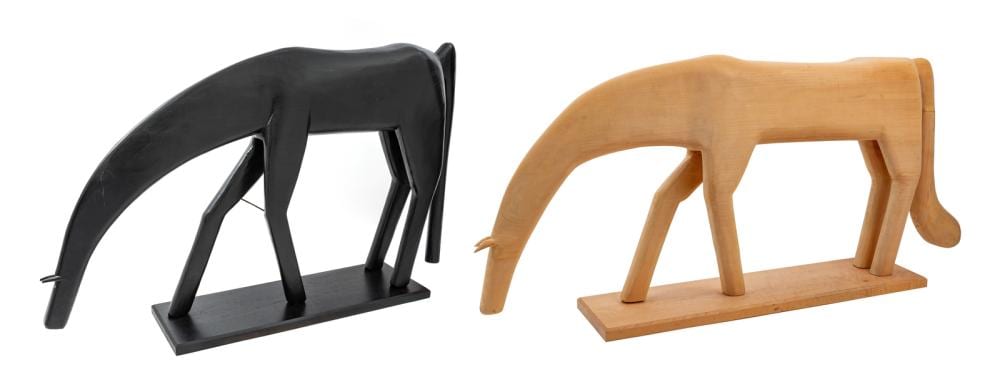 Minnie Adkins comparable auction result: minnie adkins american b 1934 two large horse figures
