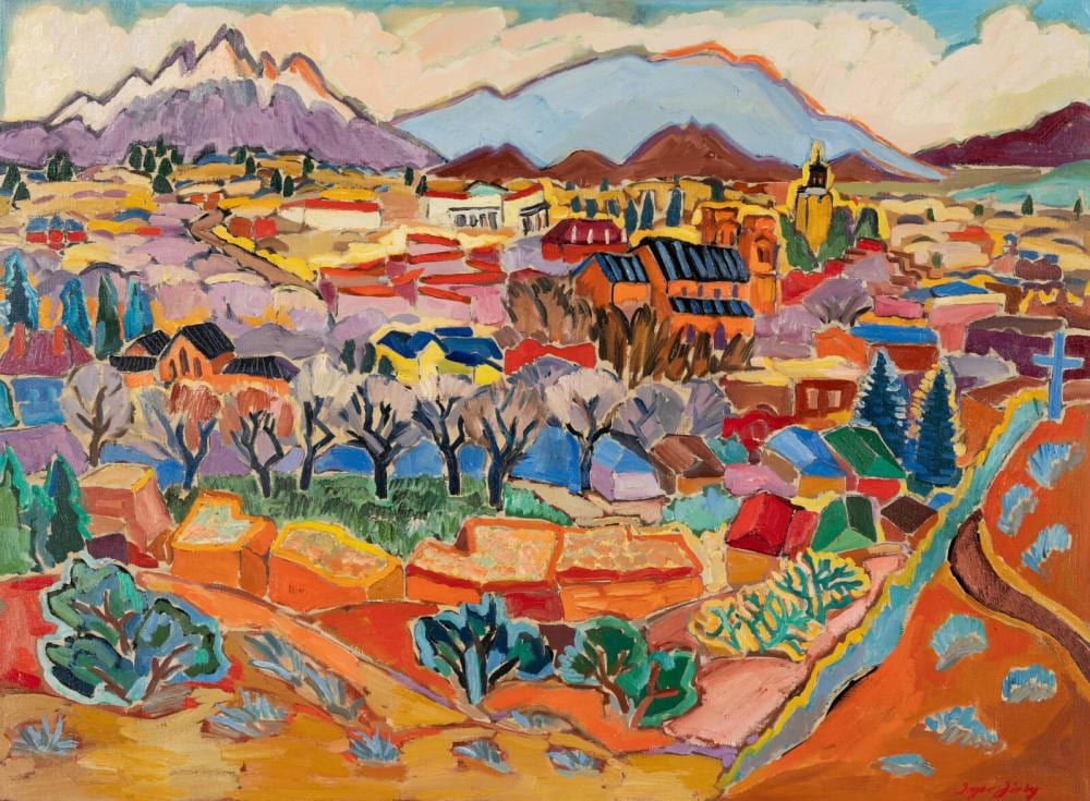 Inger Jirby comparable auction result: inger jirby american b 1942 autumn in santa fe 1985