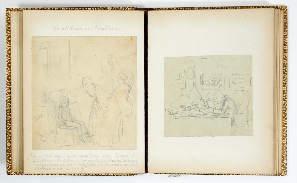 John Leech comparable auction result: a presentation album of sketches by john leech