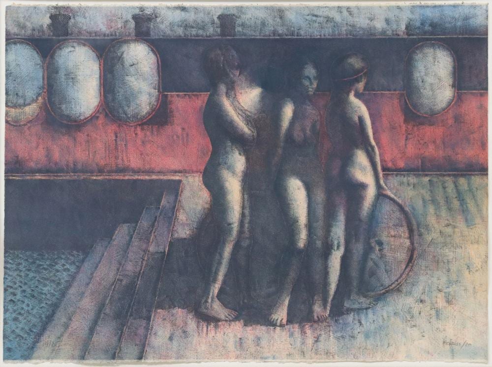 Armando Morales comparable auction result: armando morales 1927 2011 lithograph despedida