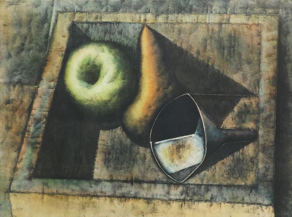 Armando Morales comparable auction result: armando morales 1927 2011 lithograph bodegon still life
