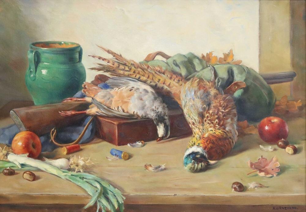 Alfio Paolo Graziani comparable auction result: alfio paolo graziani d 1981 still life pheasants