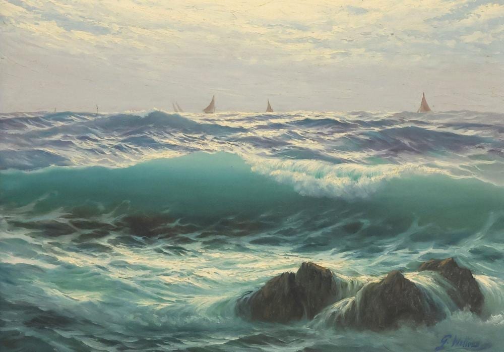 guglielmo welters 1913 2003 painting seascape · Austin Auction Gallery · 2024-12-07 Guglielmo Welters comparable auction result: guglielmo welters 1913 2003 painting seascape