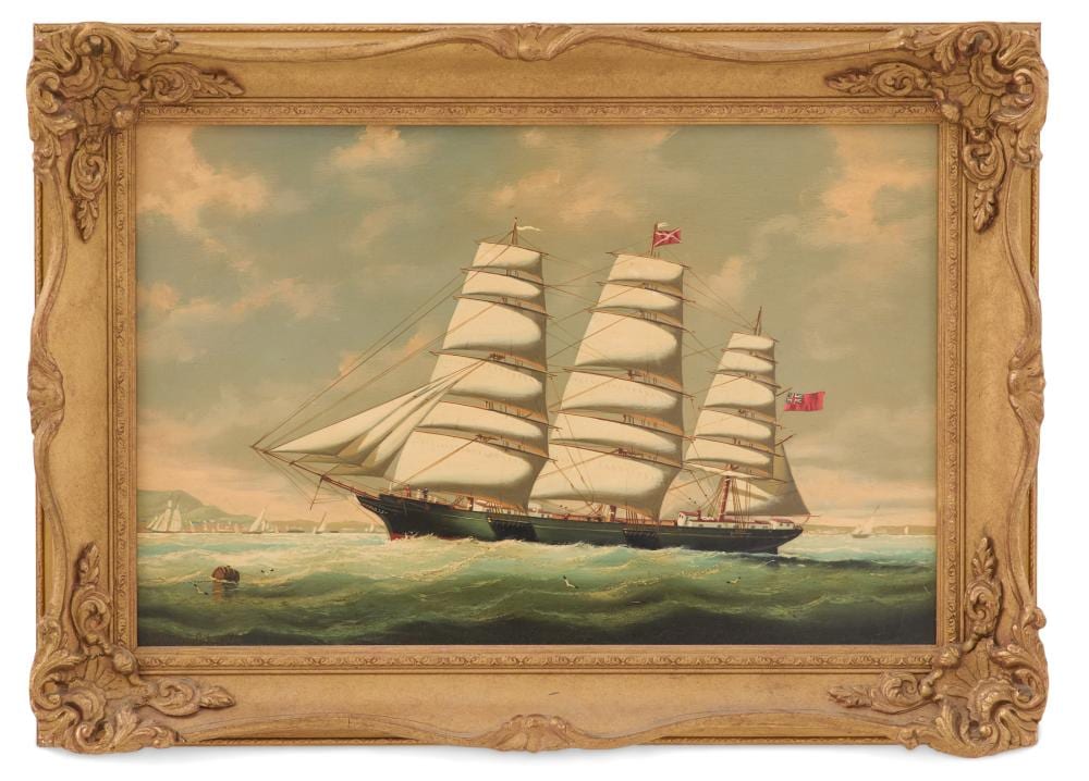 Salvatore Colacicco comparable auction result: salvatore colacicco italian england b 1935 three masted clipper