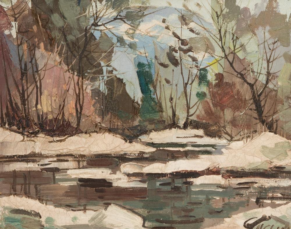 Geza Marich comparable auction result: geza marich woodland stream