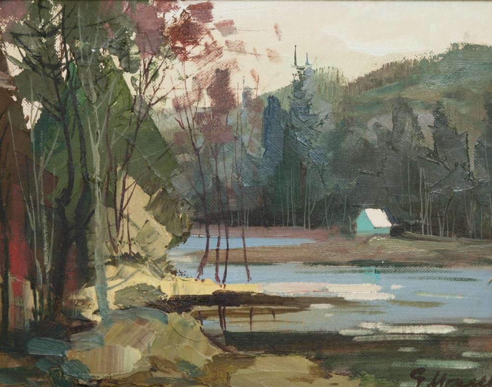 Geza Marich comparable auction result: geza marich lake scene