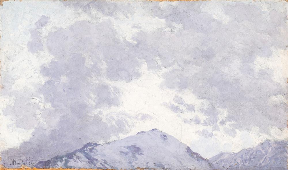 Angelo Morbelli comparable auction result: angelo morbelli alessandria 1853 milano 1919 clouds on mount sobretta