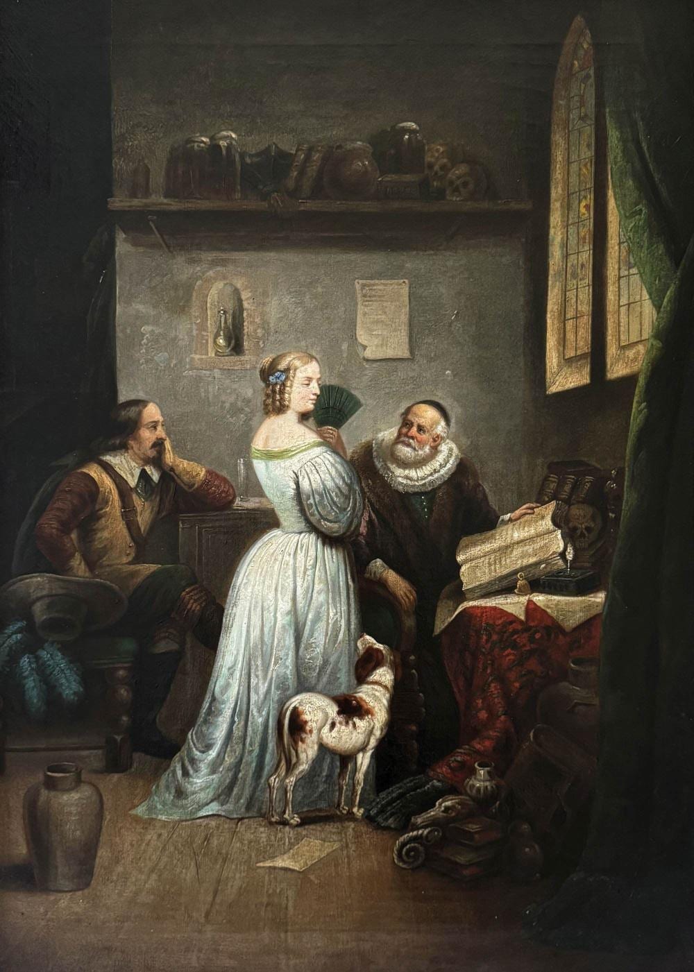 Franciscus Leonardus Johannes Moormans comparable auction result: frans moormans niederl ndisch 1832 1893 de lezing l auf leinwand unsigniert lichtma 75 x 54 cm rahmen 94 x 73 guter altersbedingter zustand