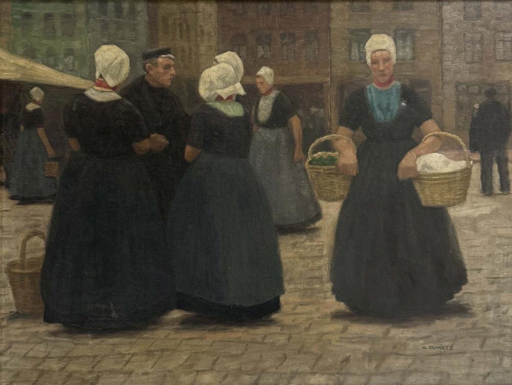 Wilhelm Gdanietz comparable auction result: wilhelm gdanietz deutsch 1893 1962 am marktplatz l auf leinwand unten rechts signiert lichtma 59 x 79 cm rahmen 78 x 98 cm altersbedingter zustand kl loch