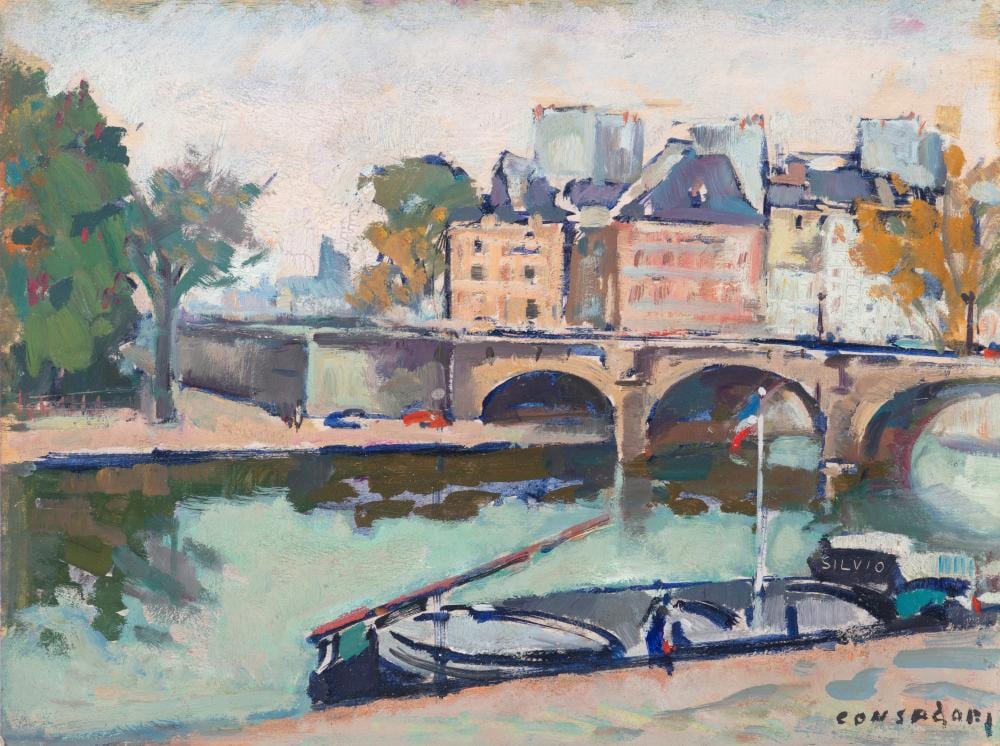 Silvio Consadori comparable auction result: silvio consadori brescia 1909 burano 1994 the seine in paris