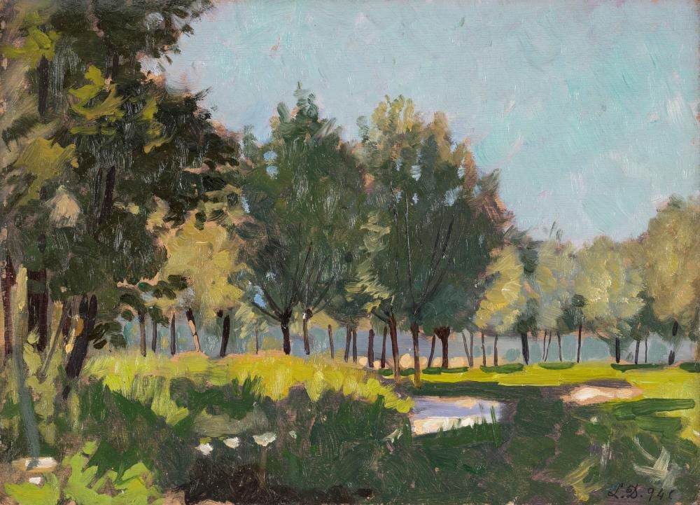 Leonardo Dudreville comparable auction result: leonardo dudreville venezia 1885 ghiffa 1976 countryside in feriolo 1940