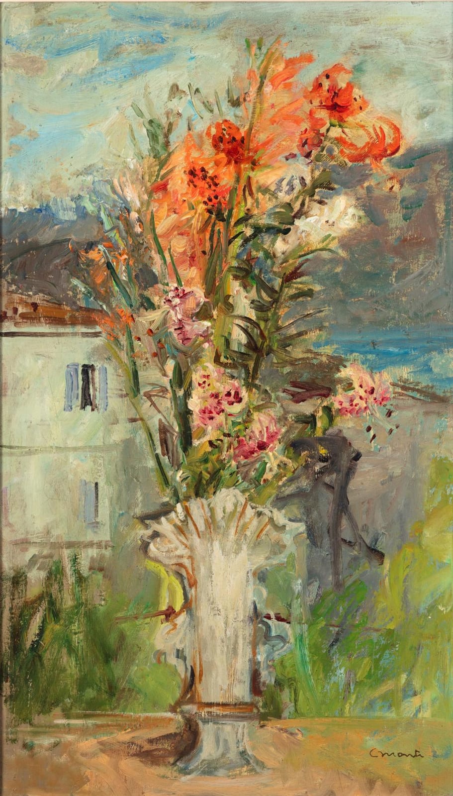Cesare Monti comparable auction result: cesare monti brescia 1891 bellano 1959 flowerpot