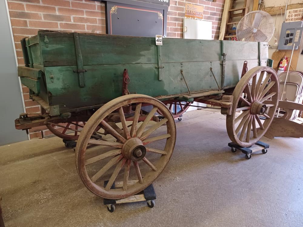 2ft Horse Box Wagon, Wheels in Good Shape, Bed of sold by Wehrly's Auction Service, lot 402 — auction record photograph