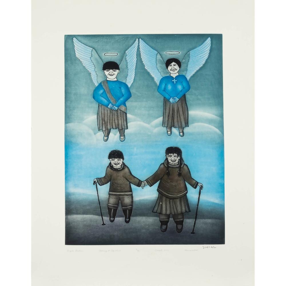Koomwartok Ashoona comparable auction result: koomwartok ashoona 1930 1984 angels beckon 2002
