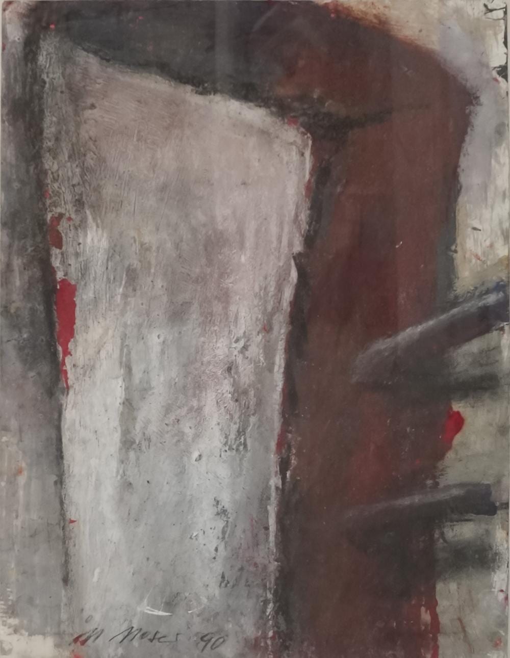 Maria Moser comparable auction result: maria moser austrian b 1948 unmantelung 1990 mixed media on paper with marsh mateyka gallery paper label affixed to verso frame 23 1 4 x 18 3 4 in 59 1 x 47 6 cm