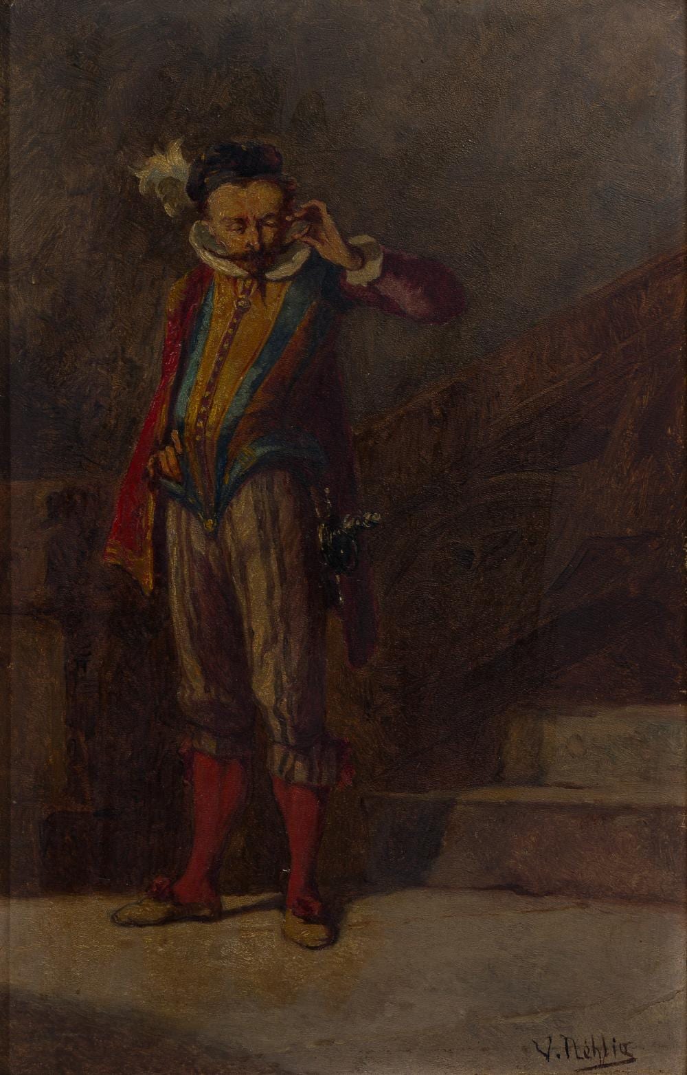 Victor Nehlig comparable auction result: victor nehlig french 1830 1909 oil on board