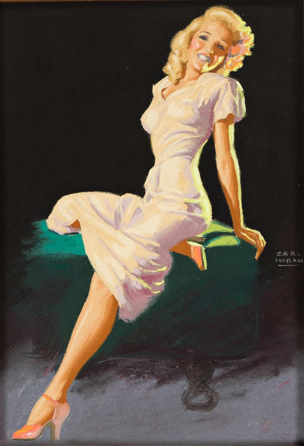 Earl Moran comparable auction result: earl moran 1893 1984 study for call again
