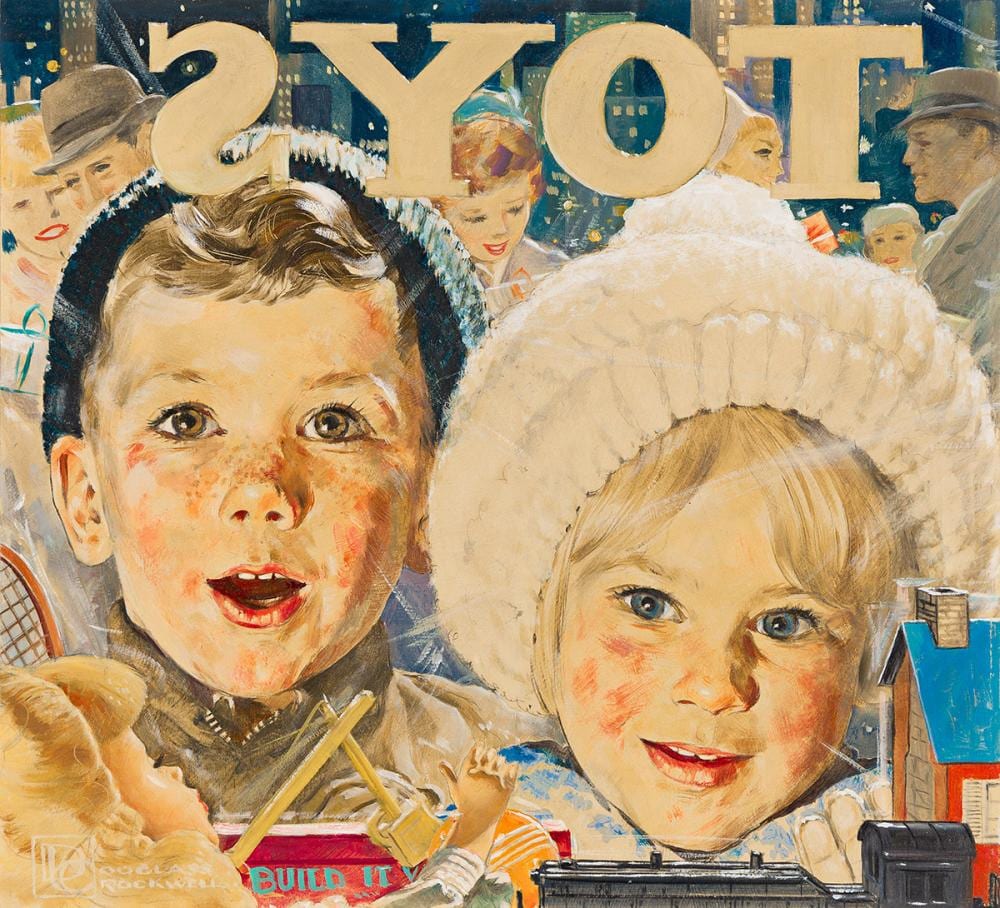 Douglass Crockwell comparable auction result: spencer douglass crockwell 1904 1968 christmas club merriest way to save