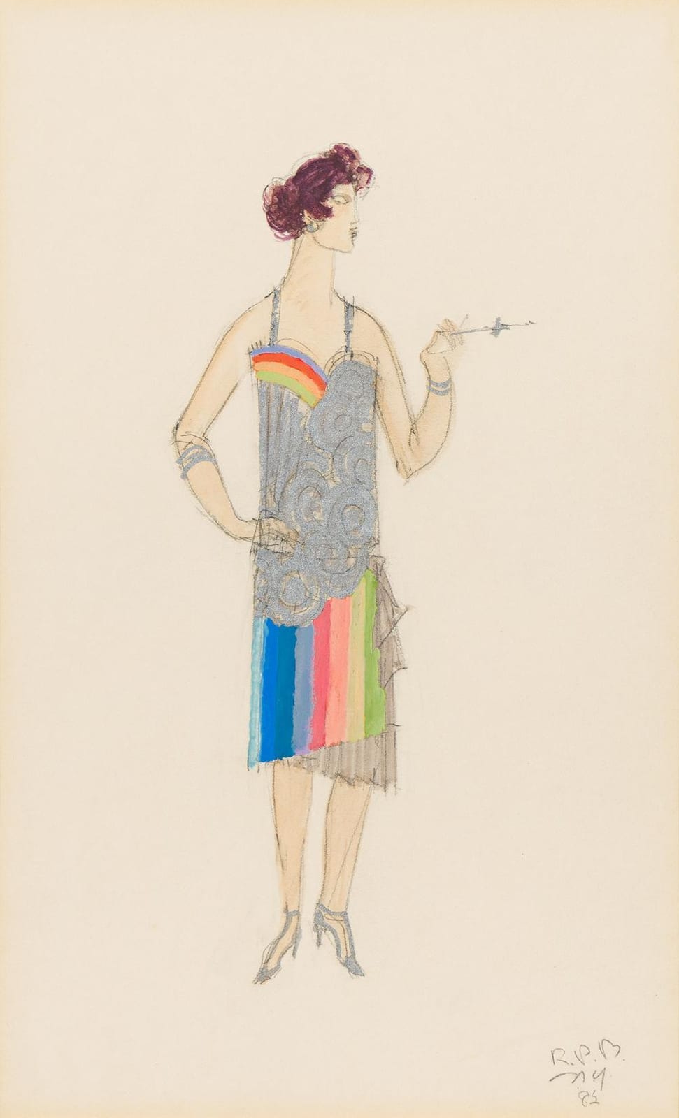 raoul p ne dubois 1914 1985 rainbow flapper · Swann Auction Galleries · 2024-12-12 Raoul Pène DuBois comparable auction result: raoul p ne dubois 1914 1985 rainbow flapper