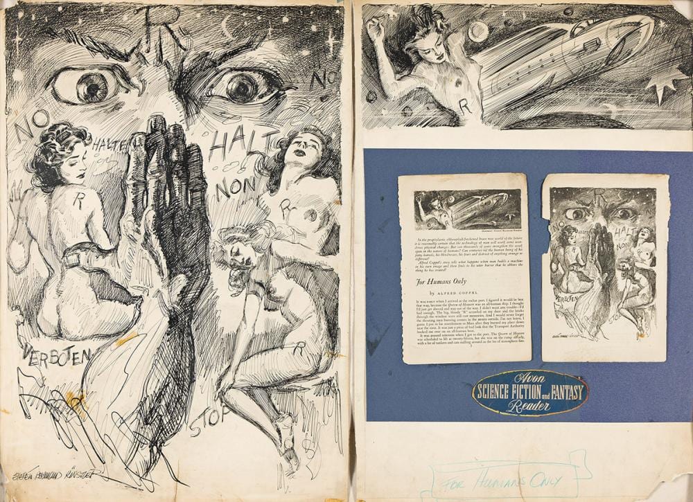 everett raymond kinstler 1926 2019 for humans only · Swann Auction Galleries · 2024-12-12 Everett Raymond Kinstler comparable auction result: everett raymond kinstler 1926 2019 for humans only