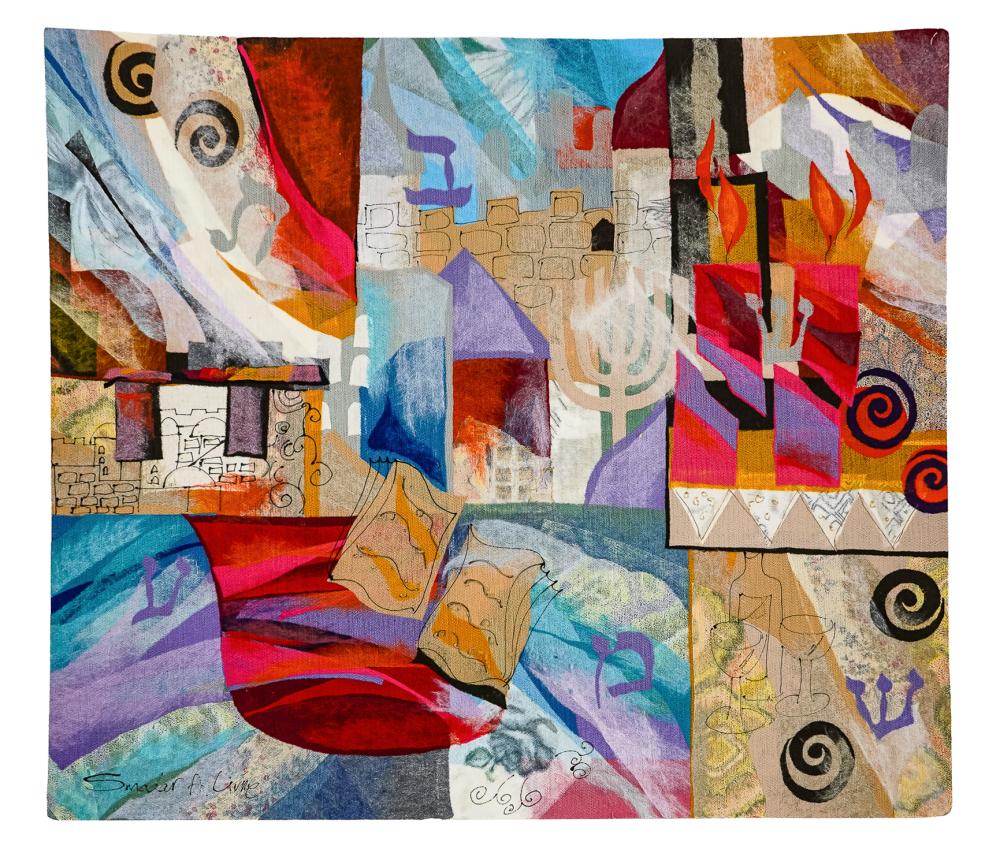 Smadar Livne comparable auction result: smadar livne is contemporary pictoral felt panel
