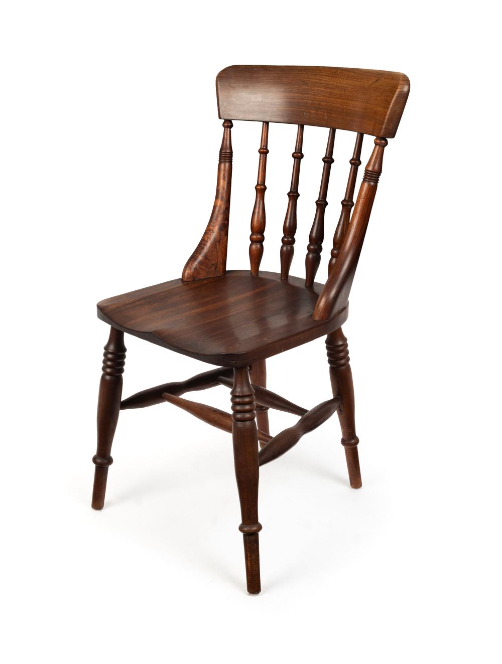GEORGE PEDDLE antique Australian blackwood chair, Tasmanian origin, circa 1900, note: rare jawbone supports. 87cm high sold by Leski Auctions Pty Ltd, lot 275 — auction record photograph