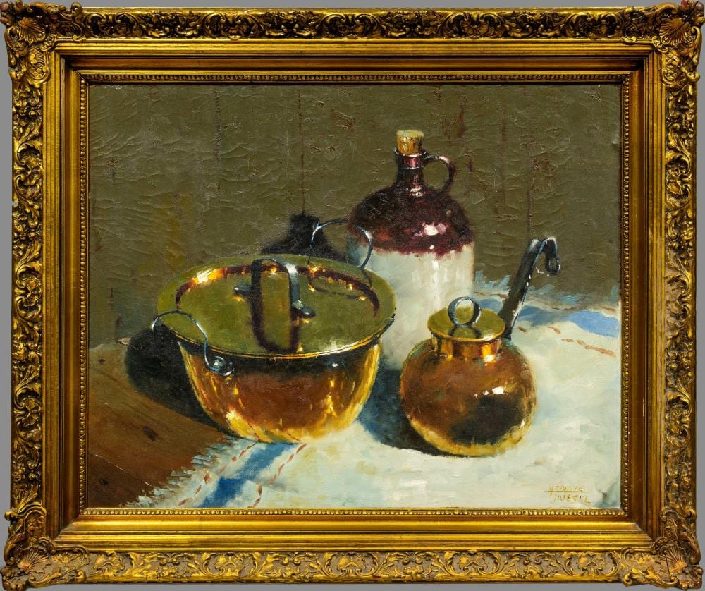 hennie griesel sa 1931 2015 oil still life copper signed 60 x 75 · 5th Avenue Auctioneers · 2024-12-08 Hennie Griesel comparable auction result: hennie griesel sa 1931 2015 oil still life copper signed 60 x 75